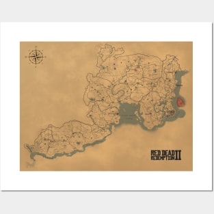 Red Dead Redemption 2 Map Posters and Art